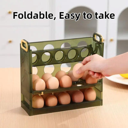 Refrigerator Egg Organizer Side Door Storage Tray Egg Carton Holder Kitchen Box.