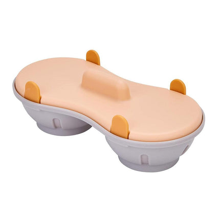 Microwave Egg Steamer With Lid Kitchen Egg Cooker Poacher Steam Box Container - White.