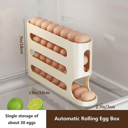 2pcs 4 Tier Slide Egg Organizer Storage Box Ladder Design for Egg Carton Holder.