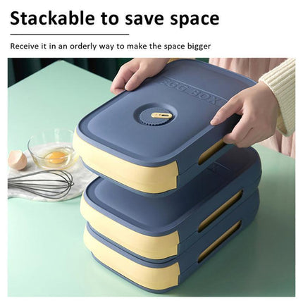 Drawer Type Eggs Tray Fruit Storage Box Kitchen Stacking Holder Food Container - White.
