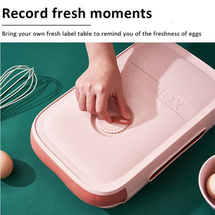 Drawer Type Eggs Tray Fruit Storage Box Kitchen Stacking Holder Food Container - White.
