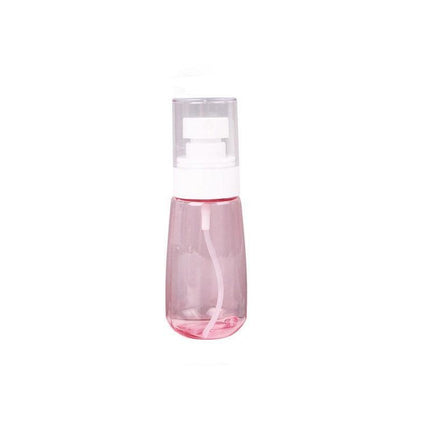 10pcs Portable Travel Emulsion Dispenser Bottle Press Pump Refillable Containers - Pink-30ml.