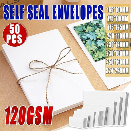 White Business Envelopes 8 Sizes Opaque Mailer with Pre-Printed Postcode - 2N:175*110MM.