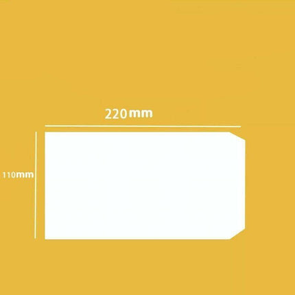 White Business Envelopes 8 Sizes Opaque Mailer with Pre-Printed Postcode - 5N:220*110MM.