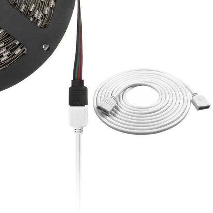 1-10M White LED RGB Light Strip Extension Cord Cable Lead Connector 4 Pin - 2M.