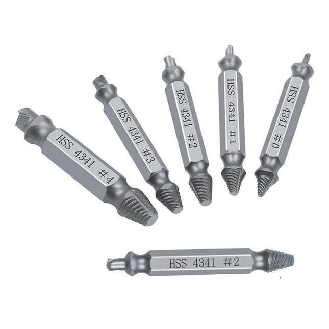 6Pcs Damaged Screw Extractor Set Easy Out Broken Drill Bit Remover Kit Speed Out.