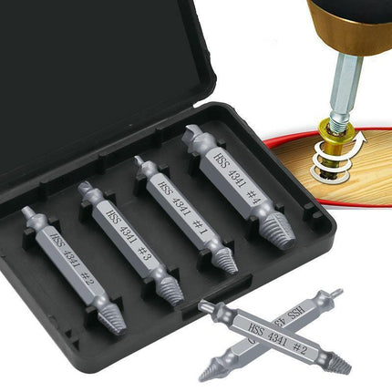 6Pcs Damaged Screw Extractor Set Easy Out Broken Drill Bit Remover Kit Speed Out.
