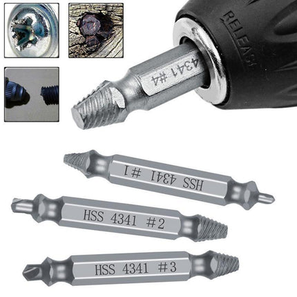 6Pcs Damaged Screw Extractor Set Easy Out Broken Drill Bit Remover Kit Speed Out.