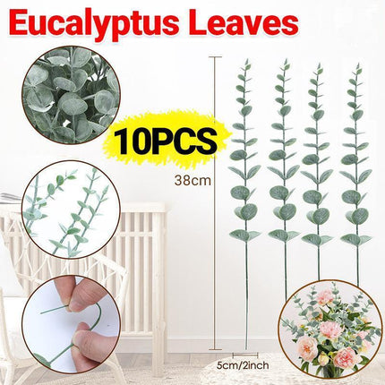 Artificial Eucalyptus Leaf Flowers Fake Green Plant Nordic Home Party Decor.