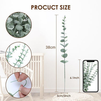 Artificial Eucalyptus Leaf Flowers Fake Green Plant Nordic Home Party Decor.