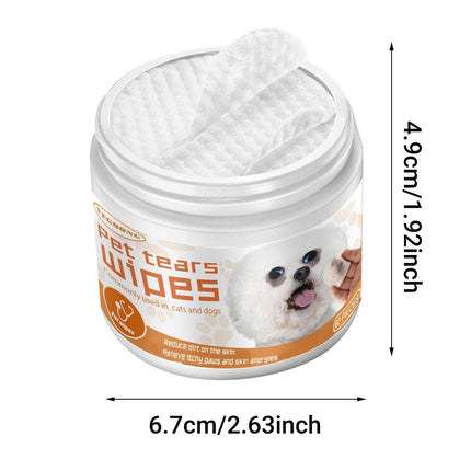 Pet Eye Wipes Clean Dogs Cats Tear Stain Removal Eye Dirt Cleaning Cotton Pads.