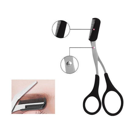 3Pcs/Set Eyebrow Trimming Eyelash Brush Folding Tweezers Portable Makeup Tools.