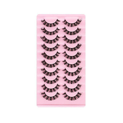 10 Pairs Russian D-Curl Mink False Eyelashes - Full & Curled - DH06-05.