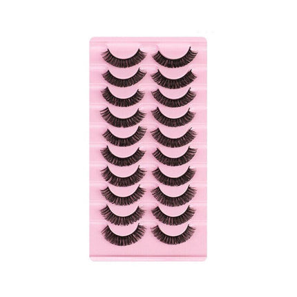 10 Pairs Russian D-Curl Mink False Eyelashes - Full & Curled - DH06-05.