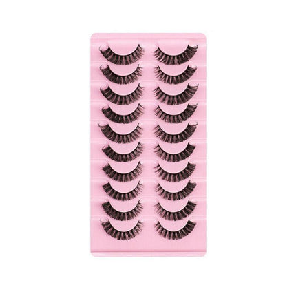 10 Pairs Russian D-Curl Mink False Eyelashes - Full & Curled - DH06-05.
