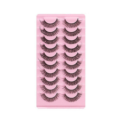 10 Pairs Russian D-Curl Mink False Eyelashes - Full & Curled - DH06-05.