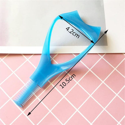 3 In 1 Eyelash Mascara Makeup Guard Protect Tool Applicator Curler Comb Lashes.