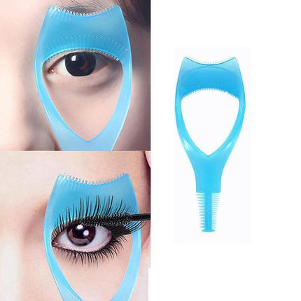 3 In 1 Eyelash Mascara Makeup Guard Protect Tool Applicator Curler Comb Lashes.