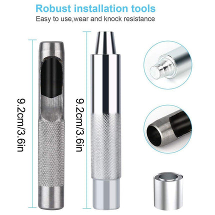 200 Sets 12mm Copper Metal Eyelet Grommet Tent Tarp Tool Tarpaulin Installation.