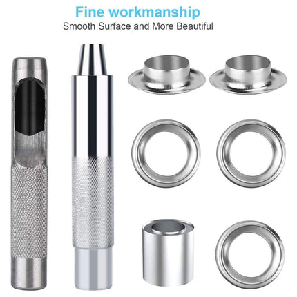 200 Sets 12mm Copper Metal Eyelet Grommet Tent Tarp Tool Tarpaulin Installation.