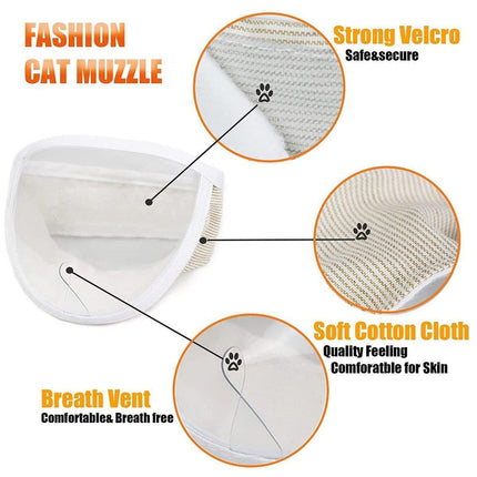 Breathable Kitten Headgear Clear Pet Mask Dog Anti Bite Scratch Protective Gear - S.