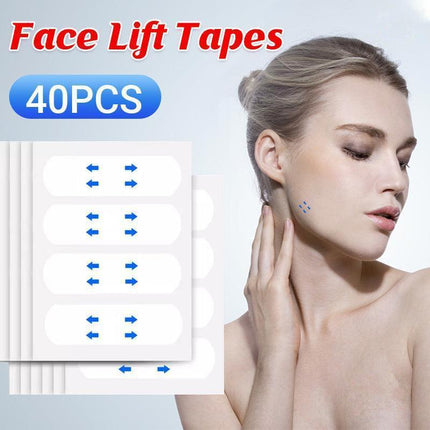 40PCS Invisible Face Lift Tapes V Shape Stickers for Makeup and Instant Slim Look.
