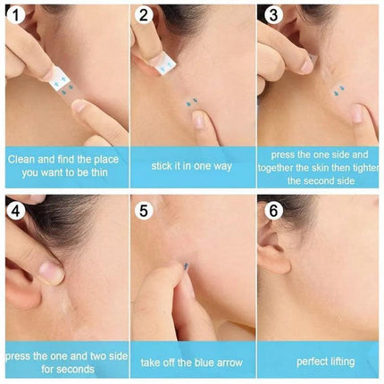 40PCS Invisible Face Lift Tapes V Shape Stickers for Makeup and Instant Slim Look.