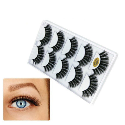 5 Pairs 3D Natural Thick False Fake Eyelashes Eye Lashes Mink Makeup Extension - G805.