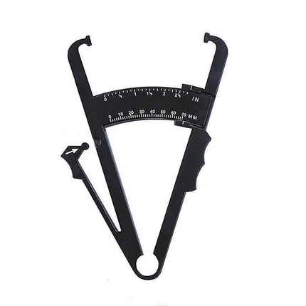 Body Fat Measurement Testing Caliper Skinfold Skin Fold Gym Weight Loss Test - Black.