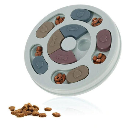 Dog Treat Dispenser Puppy Feeder Puzzle Game Interactive Toy Pet Training Supply - Pink.