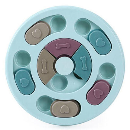 Dog Treat Dispenser Puppy Feeder Puzzle Game Interactive Toy Pet Training Supply - Pink.