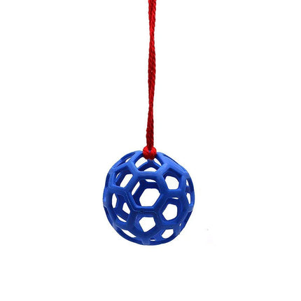 Hanging Hay Feeders Stable Feed Polo Feeding Balls Toy for Horses and Livestock - Blue.