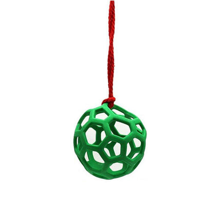 Hanging Hay Feeders Stable Feed Polo Feeding Balls Toy for Horses and Livestock - Red.