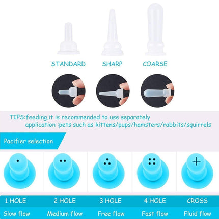 Puppy Kitten Feeding Bottle Set Pet Dog Cat Bady Nursing Water Milk Feeder 60ML.