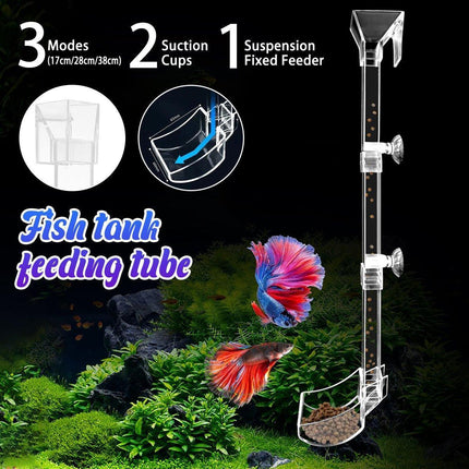 Aquarium Feeding Tube Multifunctional Fish Tank Floating Feeding Ring Shrimp Feeder.