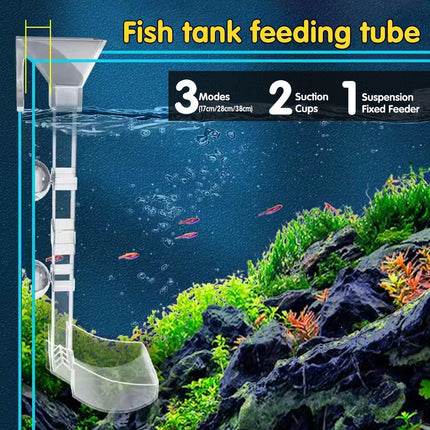 Aquarium Feeding Tube Multifunctional Fish Tank Floating Feeding Ring Shrimp Feeder.