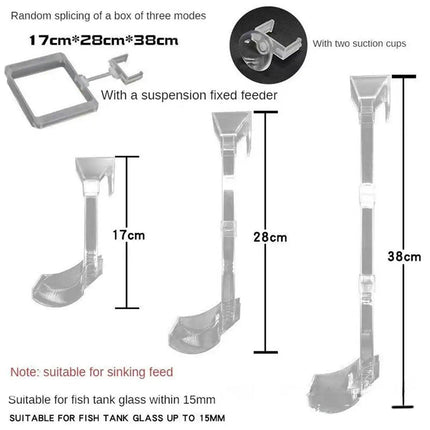 Aquarium Feeding Tube Multifunctional Fish Tank Floating Feeding Ring Shrimp Feeder.