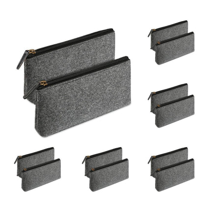 10PCS Large Capacity Felt Pencil Case Stationery Organizer Cosmetic Storage Bag.