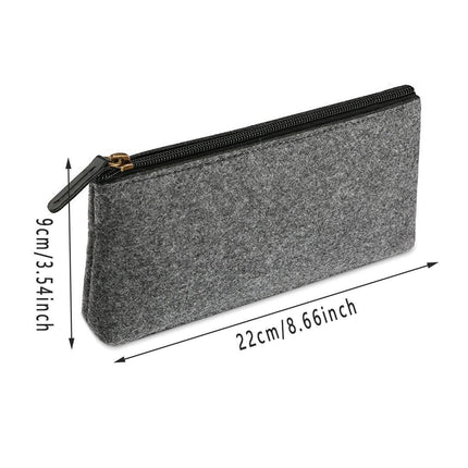 10PCS Large Capacity Felt Pencil Case Stationery Organizer Cosmetic Storage Bag.