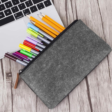 10PCS Large Capacity Felt Pencil Case Stationery Organizer Cosmetic Storage Bag.