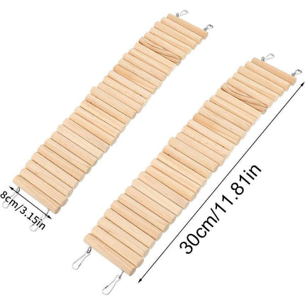 Wooden Hamster Toy Furniture Small Fence Climbing Stairs Arch Bridge for Pets.