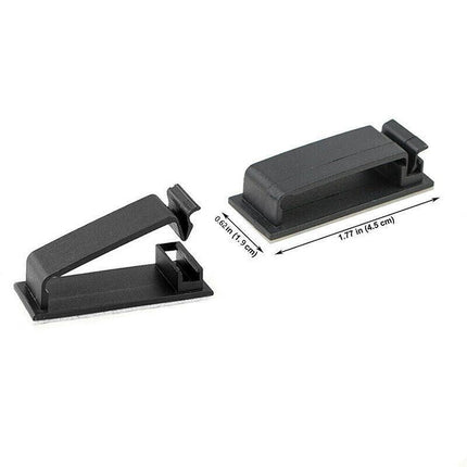 Adhesive Cable Clips Management Clamp Wire Organiser Rectangle Tidy Desk Holder.