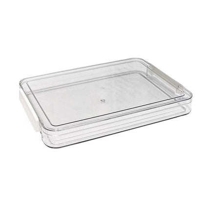 Large Capacity A4 File Storage Box Transparent Plastic Document Organizer Case - Small.