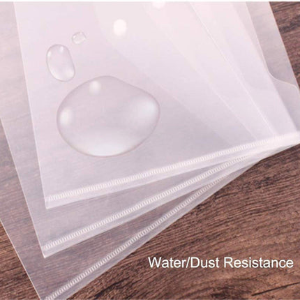 12pcs A4 Plastic File Bag Translucent Document Storage Pouch with Button Closure.