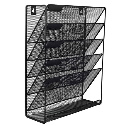 5 Tier Iron File Organiser Desktop File Management Shelf for Office Storage Desk.