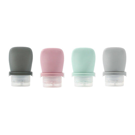 4pcs Travel Storage Bottles Set Refillable Silicone for Shampoo Lotion Cosmetics.