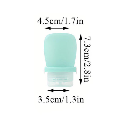 4pcs Travel Storage Bottles Set Refillable Silicone for Shampoo Lotion Cosmetics.