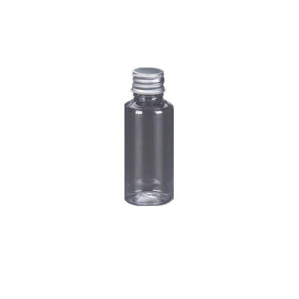 50/100pcs Clear Plastic Bottles with Aluminum Caps Liquid Dispenser Containers - 50ml-100pcs.