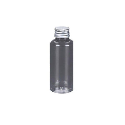 50/100pcs Clear Plastic Bottles with Aluminum Caps Liquid Dispenser Containers - 50ml-100pcs.