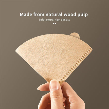 100PCS Coffee Filter Paper Drip Cone Funnel Handmade Filters for Coffee Machine - V02-100PCS.